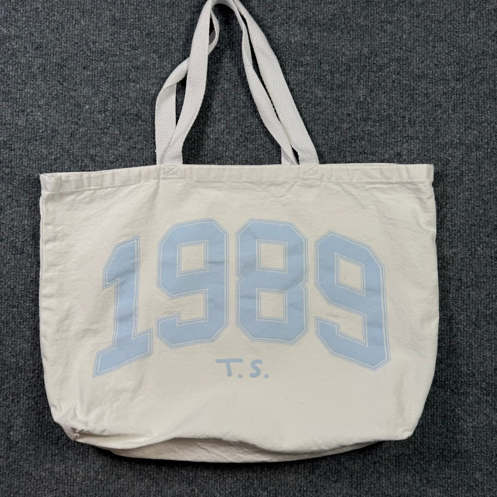 Taylor Swift Tote Bag White 1989 Taylor's Version Canvas Merch